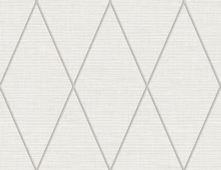 Diamond with Linen Texture | Grays Geometrics Wallpaper for Office, Accent Wall, and Living Room