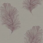 Galloway - Plum | Purples and Wine Trees and Leaves Wallpaper for Accent Wall, Living Room, and Dining Room