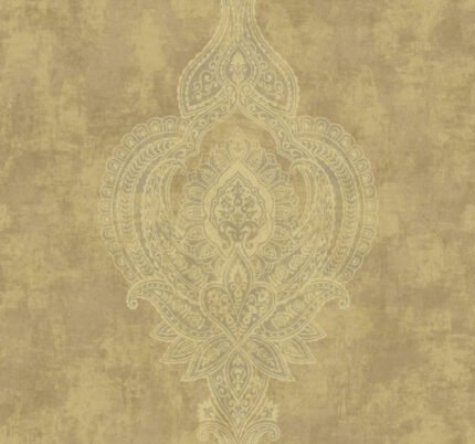 Gillingham - Toffee | Browns and Taupes Medallions Wallpaper for Bedroom, Nursery, and Powder Room