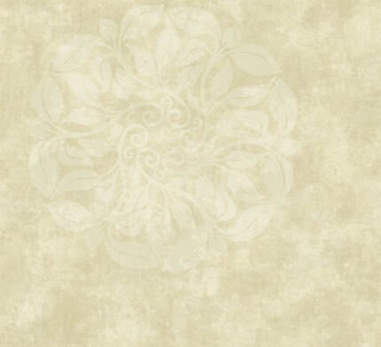 Golborne - Champagne | Warm Neutrals and Beiges Medallions Wallpaper for Dining Room, Powder Room, and Half Bath