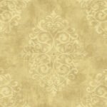 Galena - Honey | Yellows Damasks and Scrolls Wallpaper for Hallway, Nursery, and Entryway