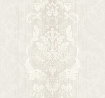 Lakedale | Whites and Off Whites Damasks and Scrolls Wallpaper for Powder Room, Bedroom, and Entryway