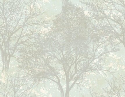 Langdale | Blues Trees and Leaves Wallpaper for Bedroom, Nursery, and Powder Room