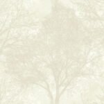 Langdale | Warm Neutrals and Beiges Trees and Leaves Wallpaper for Powder Room, Dining Room, and Accent Wall