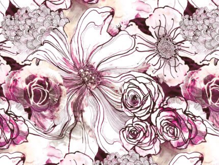 Leopold Mural | Purples and Wine Abstracts Wallpaper for Office, Nursery, and Living Room