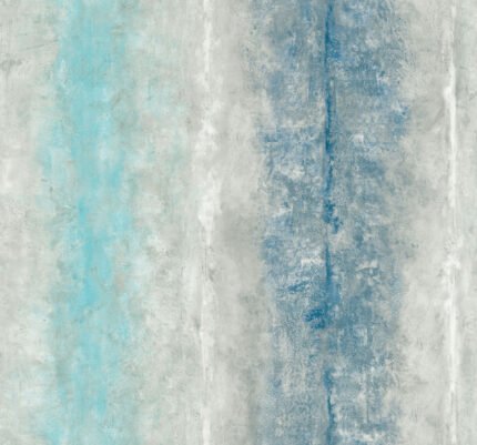 Laurel | Blues Ikat, Shibori and Watercolor Wallpaper for Hallway, Entryway, and Living Room