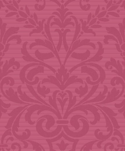 Lawrence | Pinks Damasks and Scrolls Wallpaper for Hallway, Bedroom, and Powder Room