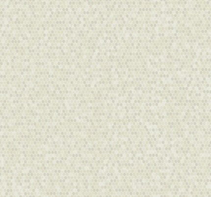 Mosaic Tile - Metallic Snow Cap | Whites and Off Whites Tiles Wallpaper for Half Bath, Office, and Bedroom