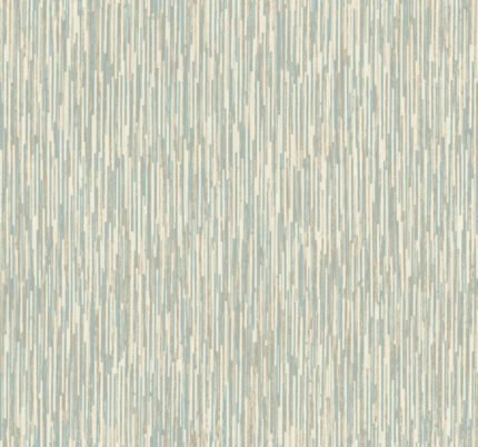 Disco Stripe - Metallic Smoke and Light Tiffany | Grays Plaids, Checks and Stripes Wallpaper for Living Room, Half Bath, and Dining Room