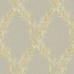 Feather Diamond - Metallic Greige & Ochre