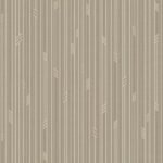 Bar Stripe - Metallic Shitake | Browns and Taupes Plaids, Checks and Stripes Wallpaper for Entryway, Half Bath, and Living Room