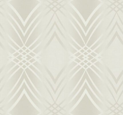 Ombre Diamond - Metallic Snow Cap | Whites and Off Whites Geometrics Wallpaper for Office, Accent Wall, and Nursery