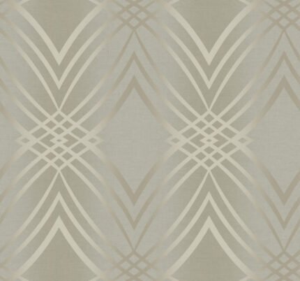 Ombre Diamond - Metallic Greige | Warm Neutrals and Beiges Geometrics Wallpaper for Office, Accent Wall, and Entryway