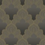Ombre Fan - Metallic Coffeehouse | Browns and Taupes Geometrics Wallpaper for Office, Accent Wall, and Bedroom