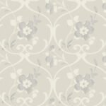 Rose Trellis - Metallic Snow Cap | Whites and Off Whites Geometrics Wallpaper for Office, Accent Wall, and Living Room