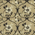 Rose Trellis - Metallic Coffeehouse and Inkwell | Browns and Taupes Geometrics Wallpaper for Office, Accent Wall, and Hallway