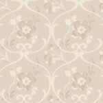 Rose Trellis - Metallic Pink Swirl | Pinks Geometrics Wallpaper for Office, Accent Wall, and Hallway
