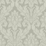 Floral Pom - Metallic Smoked Oyster | Grays Florals, Botanicals and Tropicals Wallpaper for Bedroom, Kitchen, and Hallway