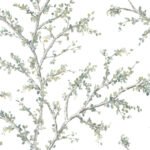 Trail | Greens Trees and Leaves Wallpaper for Dining Room, Entryway, and Powder Room
