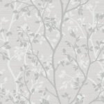 Trees | Grays Trees and Leaves Wallpaper for Accent Wall, Half Bath, and Bedroom