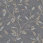 Leaf Trail | Silvers and Pewters Trees and Leaves Wallpaper for Dining Room, Accent Wall, and Kitchen