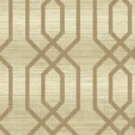 Geo Frame on Grass Textile String | Golds Geometrics Wallpaper for Office, Accent Wall, and Powder Room