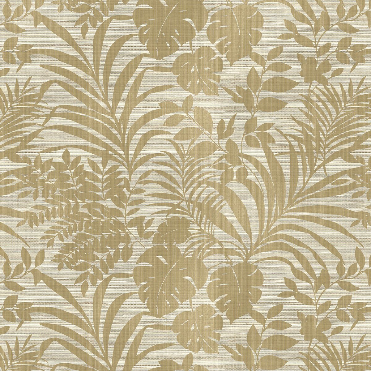 0082637_tropical-leaf-textile-string Tropical Leaf Textile String | Warm Neutrals and Beiges Florals, Botanicals and Tropicals Wallpaper for Half Bath, Entryway, and Hallway - Image 1