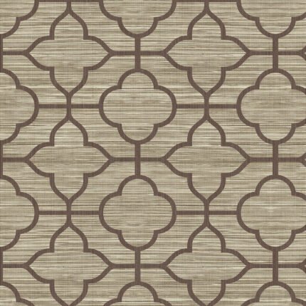 Lattice Textile String | Browns and Taupes Geometrics Wallpaper for Office, Accent Wall, and Dining Room