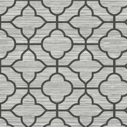 Lattice Textile String | Grays Geometrics Wallpaper for Office, Accent Wall, and Nursery