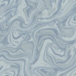 Studio Marble - Fairytale Blue | Blues Abstracts Wallpaper for Half Bath, Bedroom, and Hallway