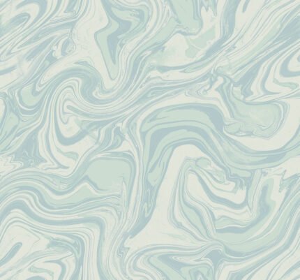 Studio Marble - Glass Slipper | Blues Abstracts Wallpaper for Accent Wall, Dining Room, and Hallway