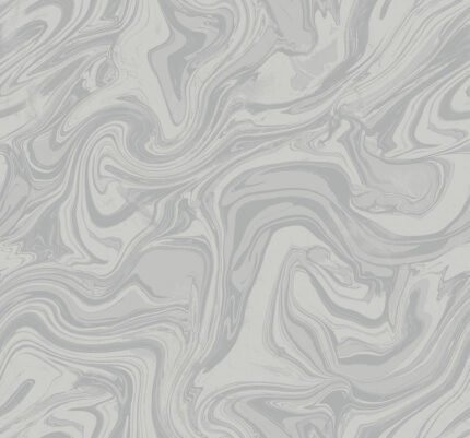 Studio Marble - LArgent | Silvers and Pewters Abstracts Wallpaper for Hallway, Half Bath, and Entryway