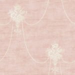 Beaded Bouquet - Metallic Champagne and Baby Pink | Pinks Florals, Botanicals and Tropicals Wallpaper for Accent Wall, Nursery, and Office