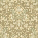 Floral Cameo - Gold and Sand | Warm Neutrals and Beiges Florals, Botanicals and Tropicals Wallpaper for Hallway, Bedroom, and Accent Wall