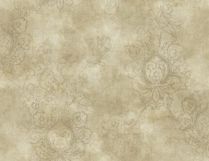 Line Damask - Matte Sand and Greige