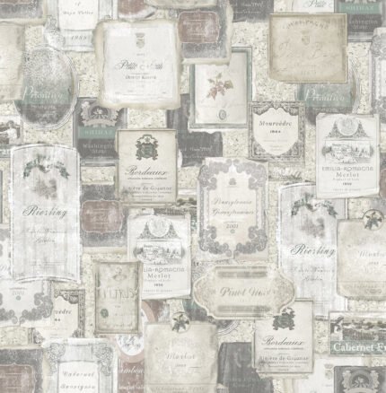 Labels - Matte Taupe and Burgundy