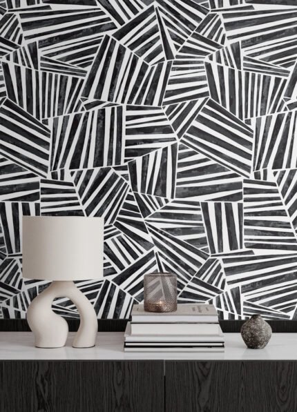 Alpi - Ash | Blacks Abstracts Wallpaper for Bedroom, Hallway, and Living Room