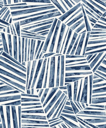 Alpi - Blue Rock | Navys Abstracts Wallpaper for Nursery, Hallway, and Dining Room