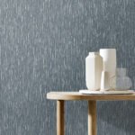 Verticale - Slate | Blues Textures Wallpaper for Accent Wall, Dining Room, and Half Bath