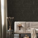 Plaza - Nightfall | Blacks Abstracts Wallpaper for Bedroom, Hallway, and Accent Wall