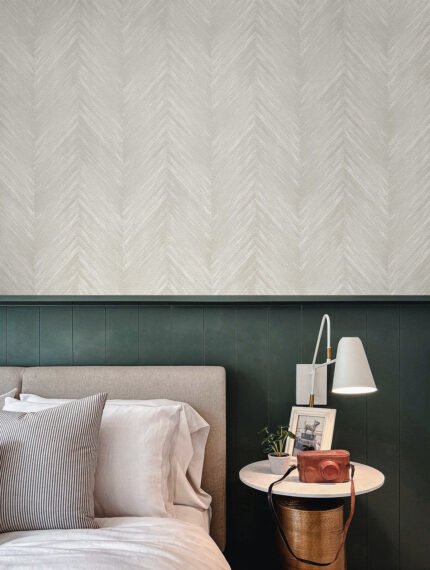 Otto - Fall Mist | Warm Neutrals and Beiges Plaids, Checks and Stripes Wallpaper for Dining Room, Hallway, and Bedroom