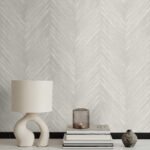 Otto - Snow Angel | Grays Plaids, Checks and Stripes Wallpaper for Nursery, Powder Room, and Entryway