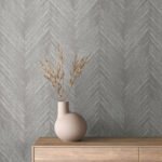Otto - Arctic Shadow | Grays Plaids, Checks and Stripes Wallpaper for Accent Wall, Dining Room, and Living Room
