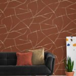 Astratto - Dark Terracotta | Oranges Abstracts Wallpaper for Powder Room, Accent Wall, and Bedroom