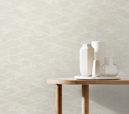 Piccola - Blizzard | Whites and Off Whites Geometrics Wallpaper for Office, Accent Wall, and Powder Room