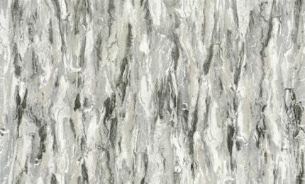 Carrara - Divine Slab | Silvers and Pewters Textures Wallpaper for Living Room, Hallway, and Powder Room