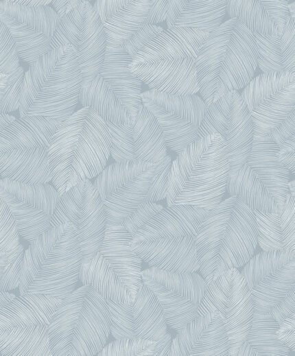 Lucia - Summer Sky | Blues Florals, Botanicals and Tropicals Wallpaper for Powder Room, Entryway, and Office