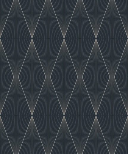 Maris - Deeo Ocean | Navys Geometrics Wallpaper for Office, Accent Wall, and Hallway