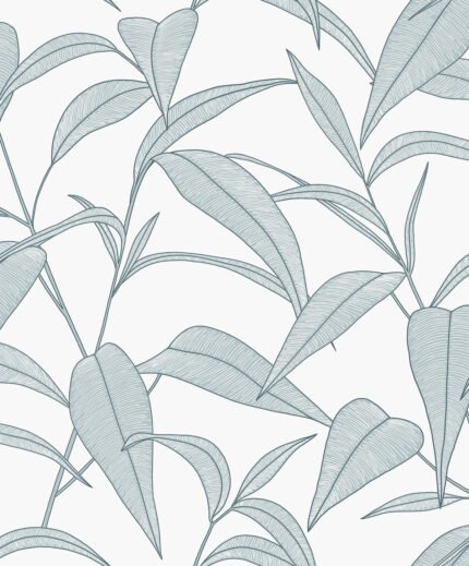 Cordila - Blue Jade | Aquas and Teals Florals, Botanicals and Tropicals Wallpaper for Living Room, Bedroom, and Dining Room