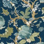 Southampton - Iris | Navys Jacobean and Tapestry Wallpaper for Nursery, Powder Room, and Accent Wall